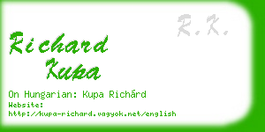 richard kupa business card